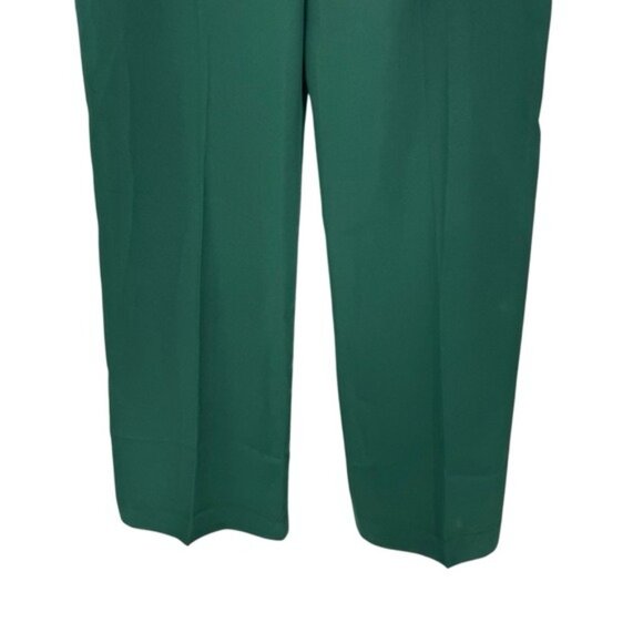 Tuckernuck NEW Rainforest Green Erin Satin Wide Leg Trouser High Rise Pants S - Picture 10 of 12